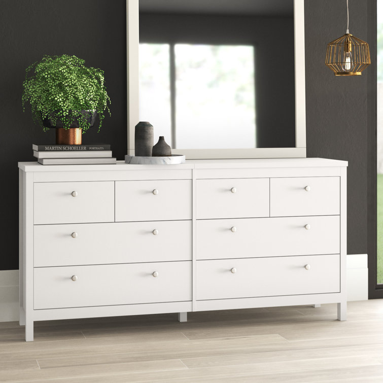 Eight drawer store dresser white